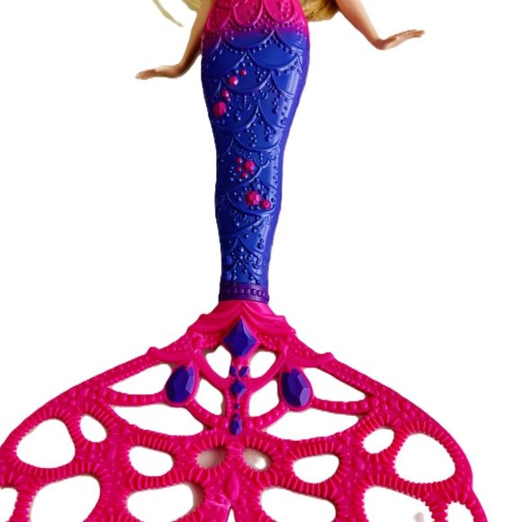 Mermaid Barbie Bubble Doll 2014 Mattel with Spinning Bubble wand Tail - Picture 5 of 6